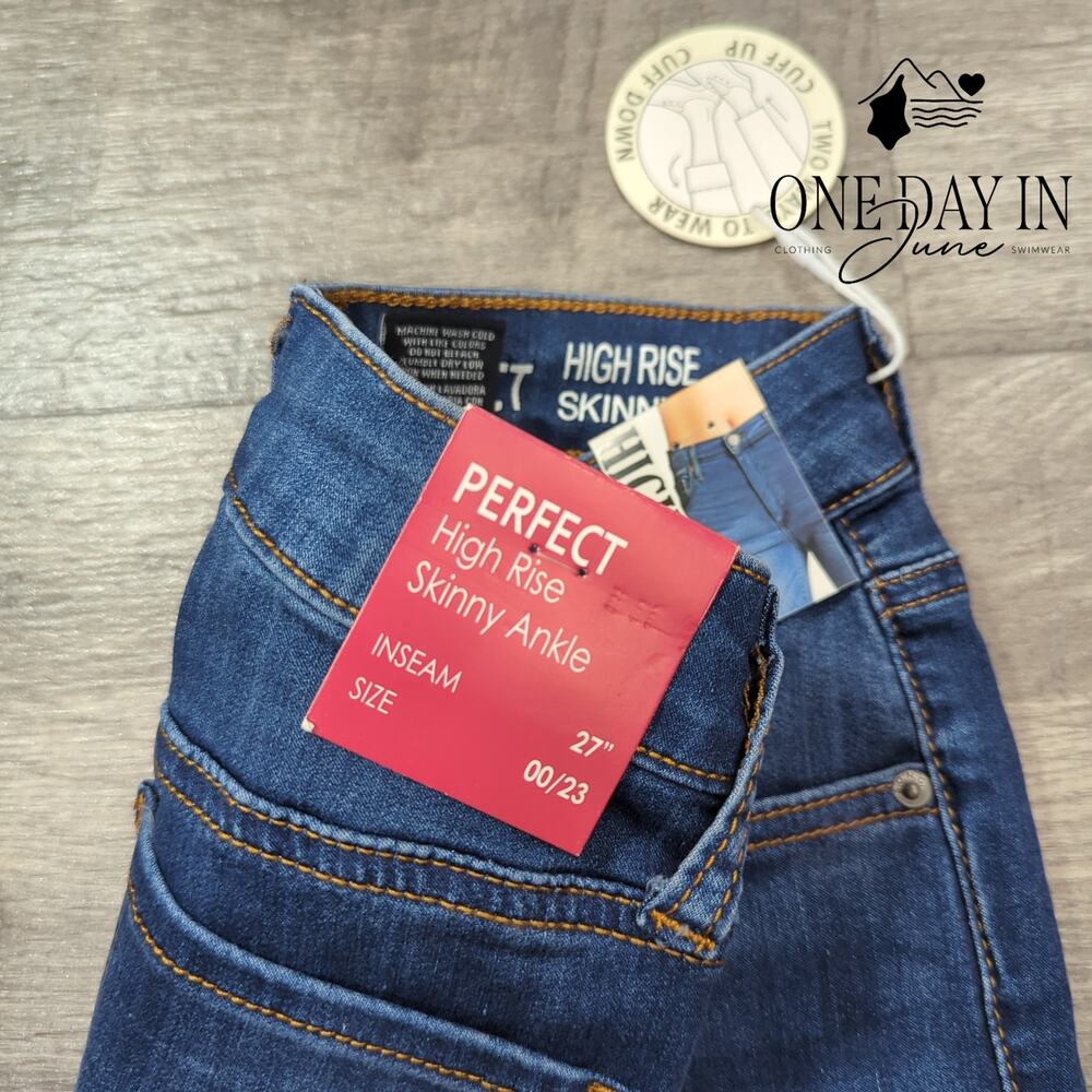 S.O.N.G. The Perfect High Rise Skinny Ankle Jegging Jeans Size 00 - Picture 3 of 8
